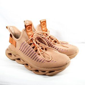 GSLMOLN Mens Tan Caramel Orange Sneaker Tennis Shoe Athletic Size 13